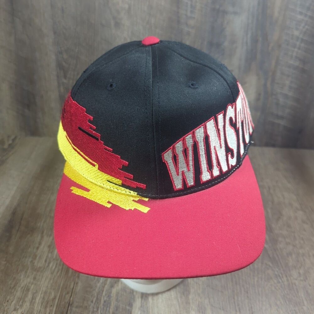 NASCAR Winston Cup Series Snapback Hat NOS Black Red Yellow Colorway